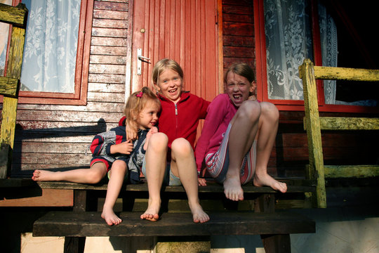 Barefooted  girls
