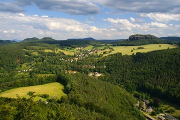Fototapeta na wymiar Saxony hills landscape