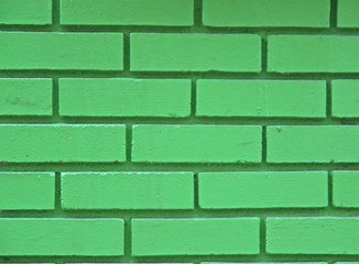 Obraz premium Green Brick Wall