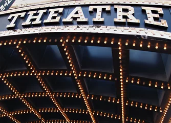 Foto op geborsteld aluminium Theater Theatre Marquee Lights