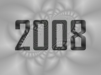 fractalized background for new years eve 2008