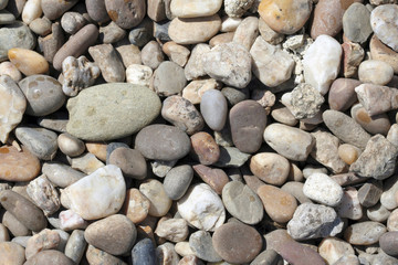Fototapeta na wymiar baclground made with small round stones