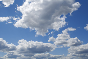 leaden clouds. grey clouds and blue sky
