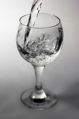 Pouring Water in A Glass