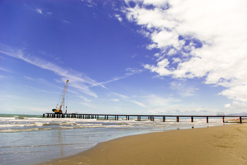 Fototapeta premium Big building with great impact in the environment.