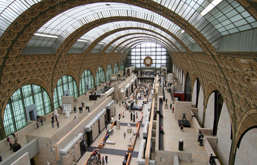 Main hall of the d'Orsay Museum in Paris - obrazy, fototapety, plakaty