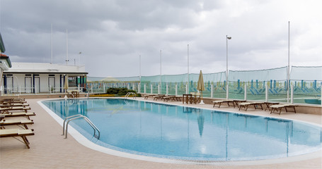 A luxury pool in the italian coastline