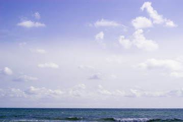 Sea, sky and clouds.