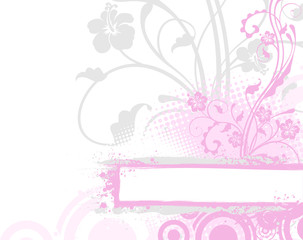 Pink floral background illustration