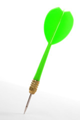 a green dart with white background