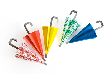 Origami umbrellas - obrazy, fototapety, plakaty