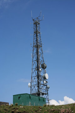 tower with assorted transmitters
