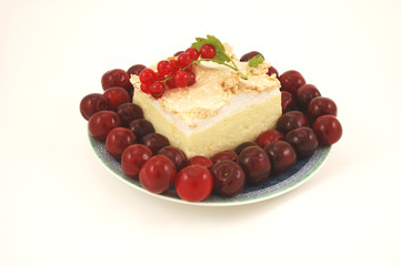 Cake and cherries