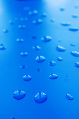 water drop texture in blue background