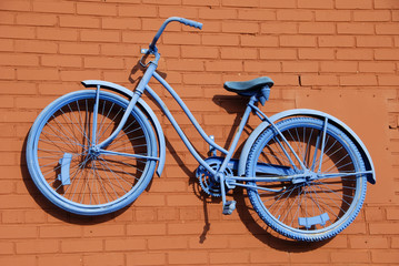 Blue Bicycle Abstract