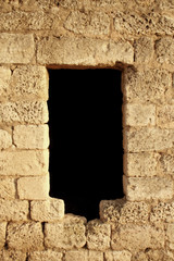 Fototapeta na wymiar otwór w kamiennej ścianie, materiał