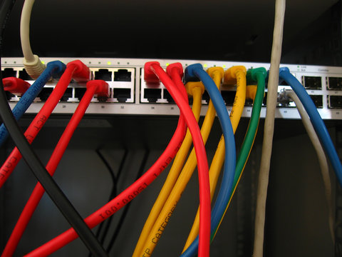 networking patch panel and cables