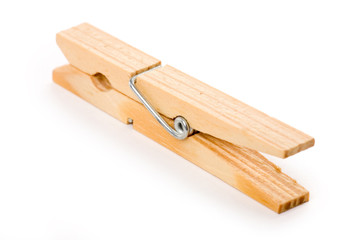 Clothespin with white background