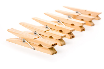 Clothespin with white background, close up shot