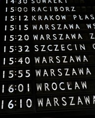 Train departures board © laurent dambies