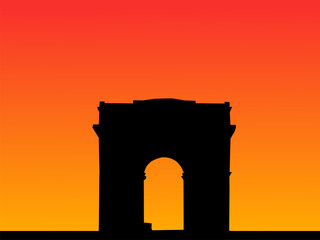 Fototapeta premium Arc de Triomphe at sunset