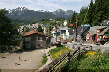 Fototapeta na wymiar Downtown Juneau Neighborhood (Star Hill)