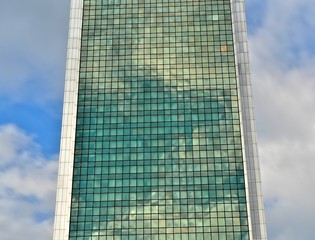 Green glass building