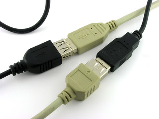 USB-connector. Incorrect. Isolated on a white background.