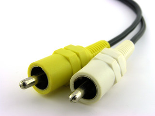  Video connector. A close up. It is isolated on a white.