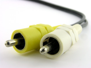  Video connector. A close up. It is isolated on a white.