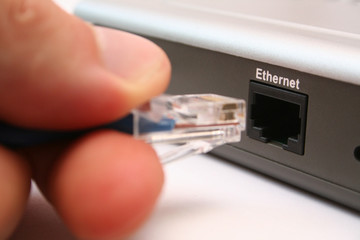 Connection of a cable to the modem