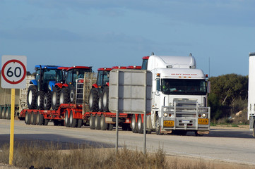 Transport de tracteurs