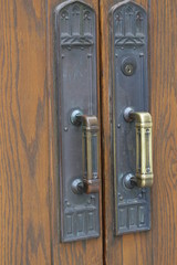 Obraz premium antique door handle knob brass