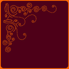 fond rouge et pointillés