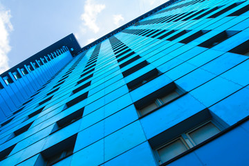 Wall of a modern multistory residential construction