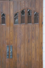 old brown wooden door