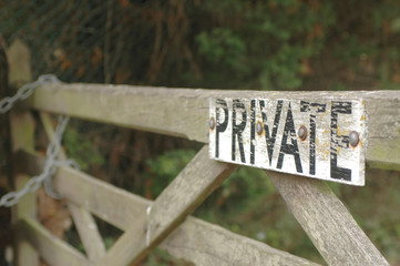 lock gate on private real estate