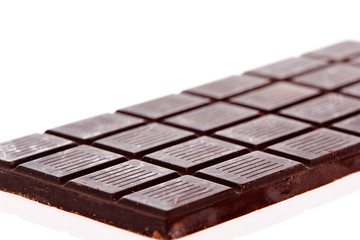 Dark Chocolate on white background