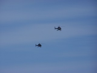 Fototapeta na wymiar vol d helicopteres