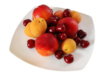 fresh fruits in a plate
