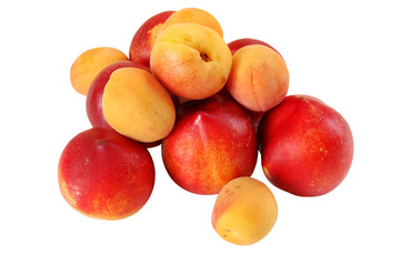Naklejka na ściany i meble fresh natural nectarines and apricots