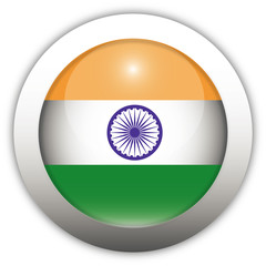 Indian Flag Aqua Button