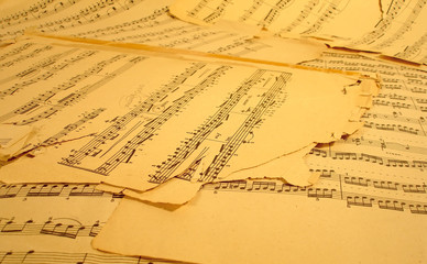 vintage music sheets