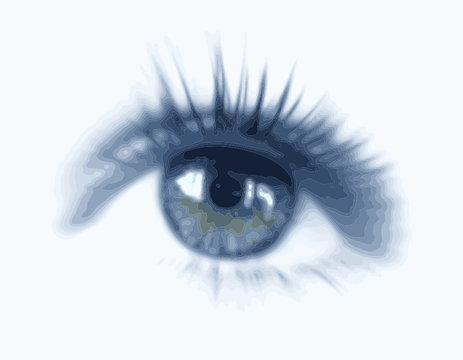 oeil bleu