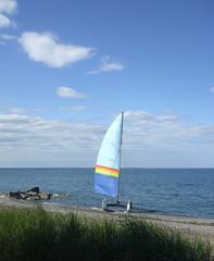 Fototapeta premium Sailboat on the Beach