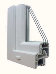 Photo of section of the sample PVC windows.