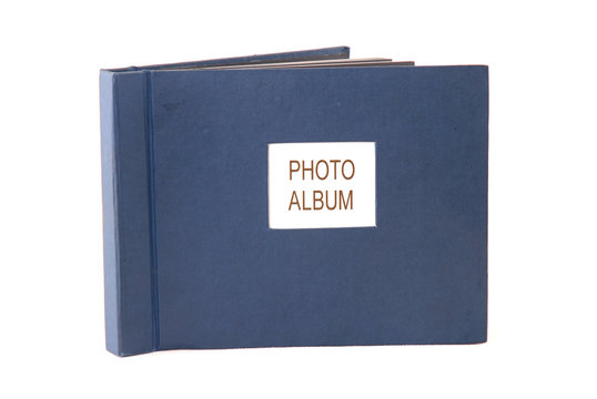 Photo album isolated over white .