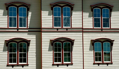 Fototapeta na wymiar stacked windows