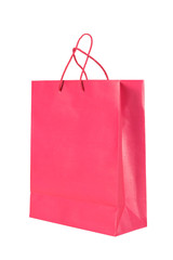 Dark pink paper shopping bag