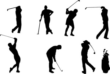 golfer silhouettes